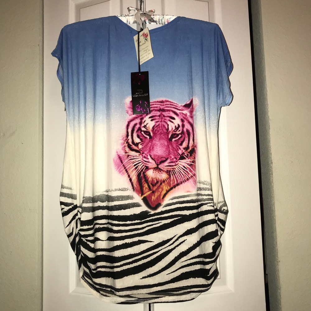 Brilliantly Colored ,Sultry, Tiger Shirt